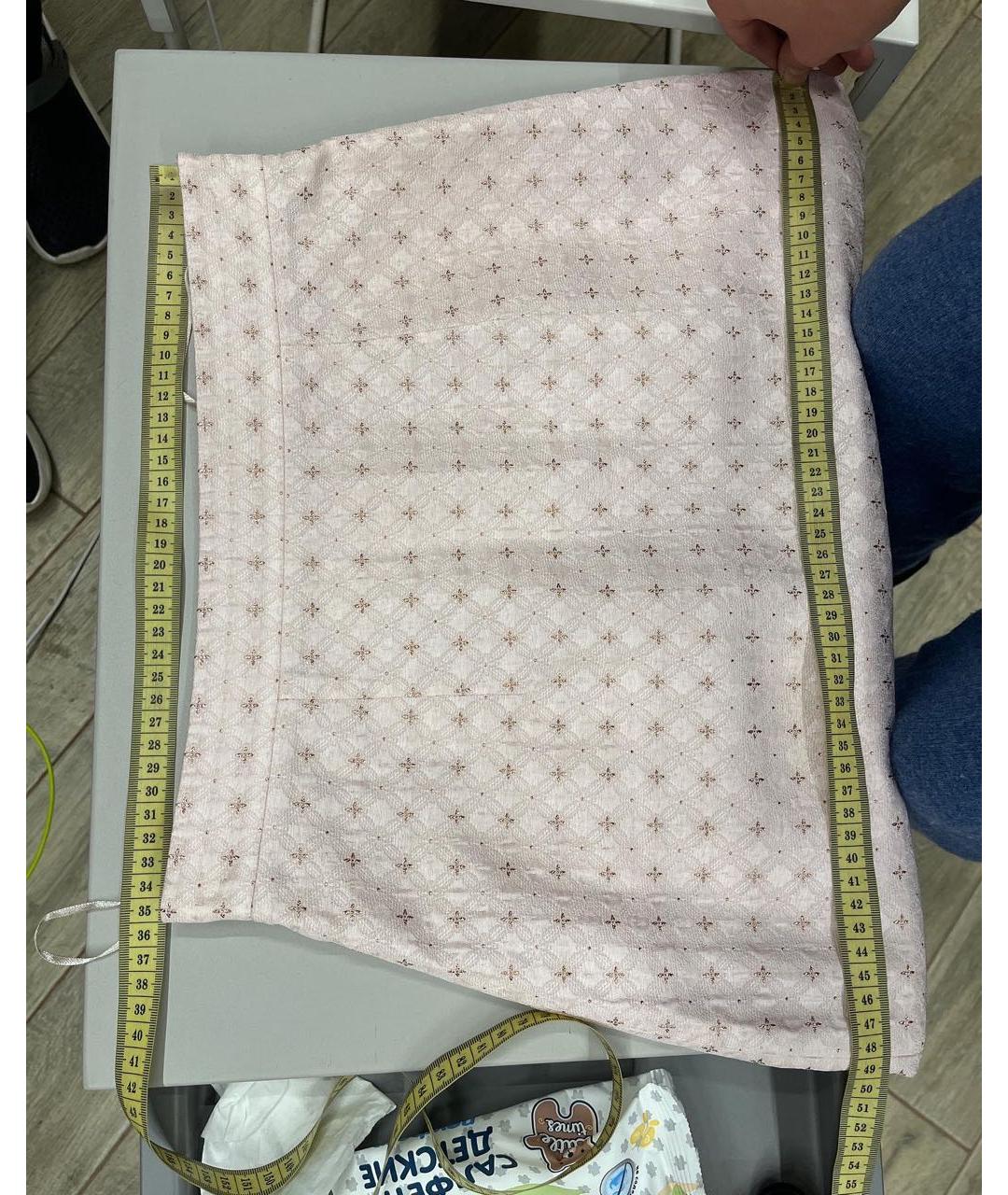 A LA RUSSE Розовая шелковая юбка мини, фото 7