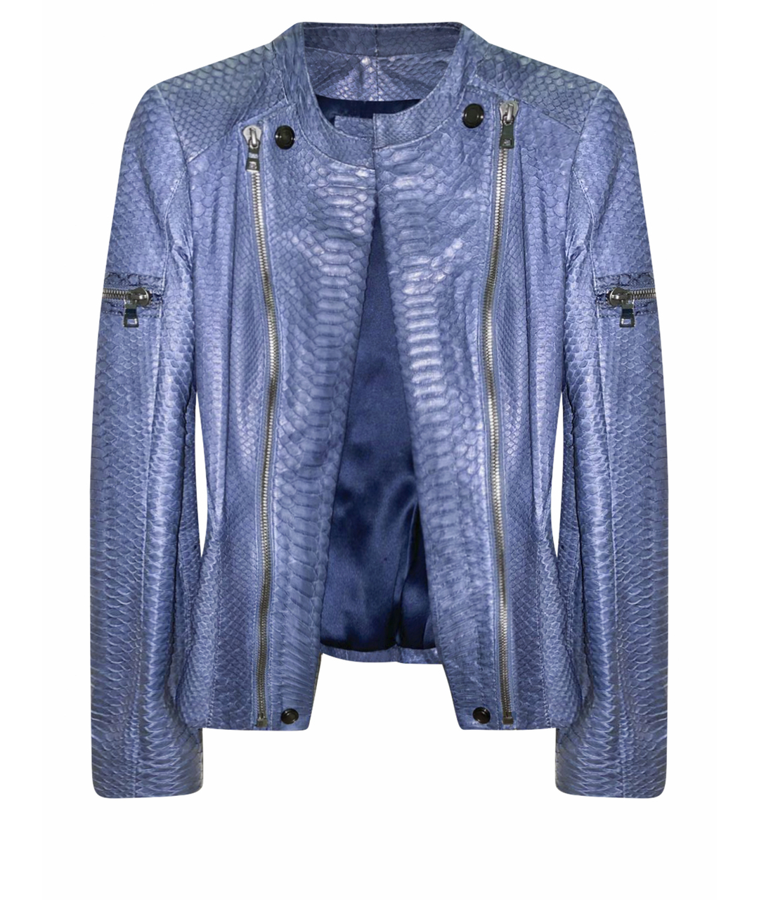 AKRIS PUNTO Синяя куртка из экзотической кожи, фото 1