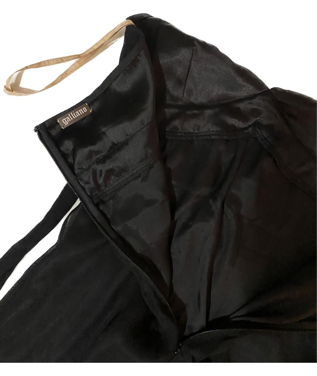 JOHN GALLIANO Черное вискозное коктейльное платье, фото 5