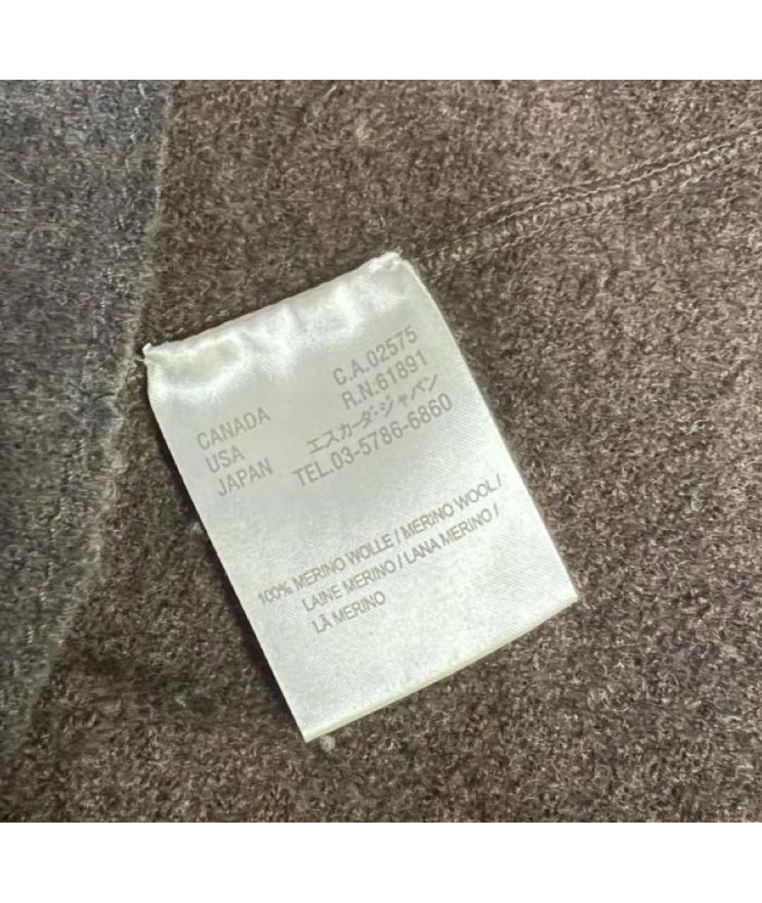ESCADA Коричневая шерстяная юбка мини, фото 4