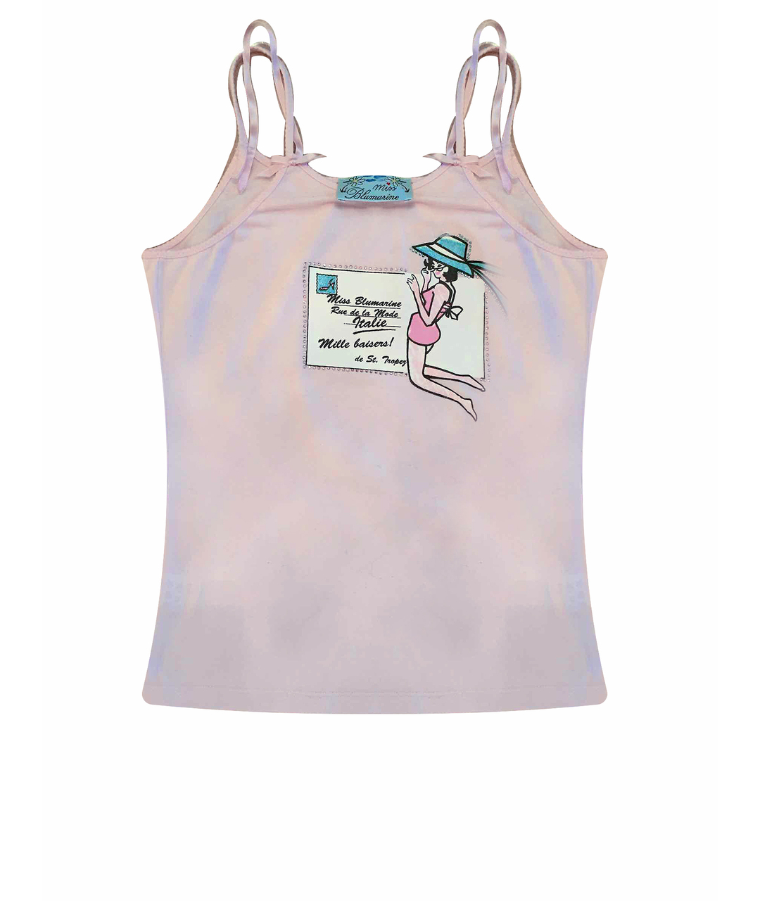 MISS BLUMARINE Розовый детская футболка / топ, фото 1