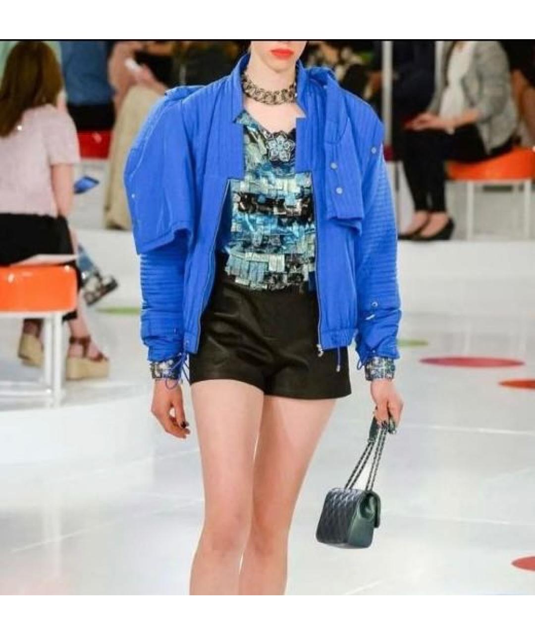 CHANEL Синяя полиамидовая куртка, фото 3