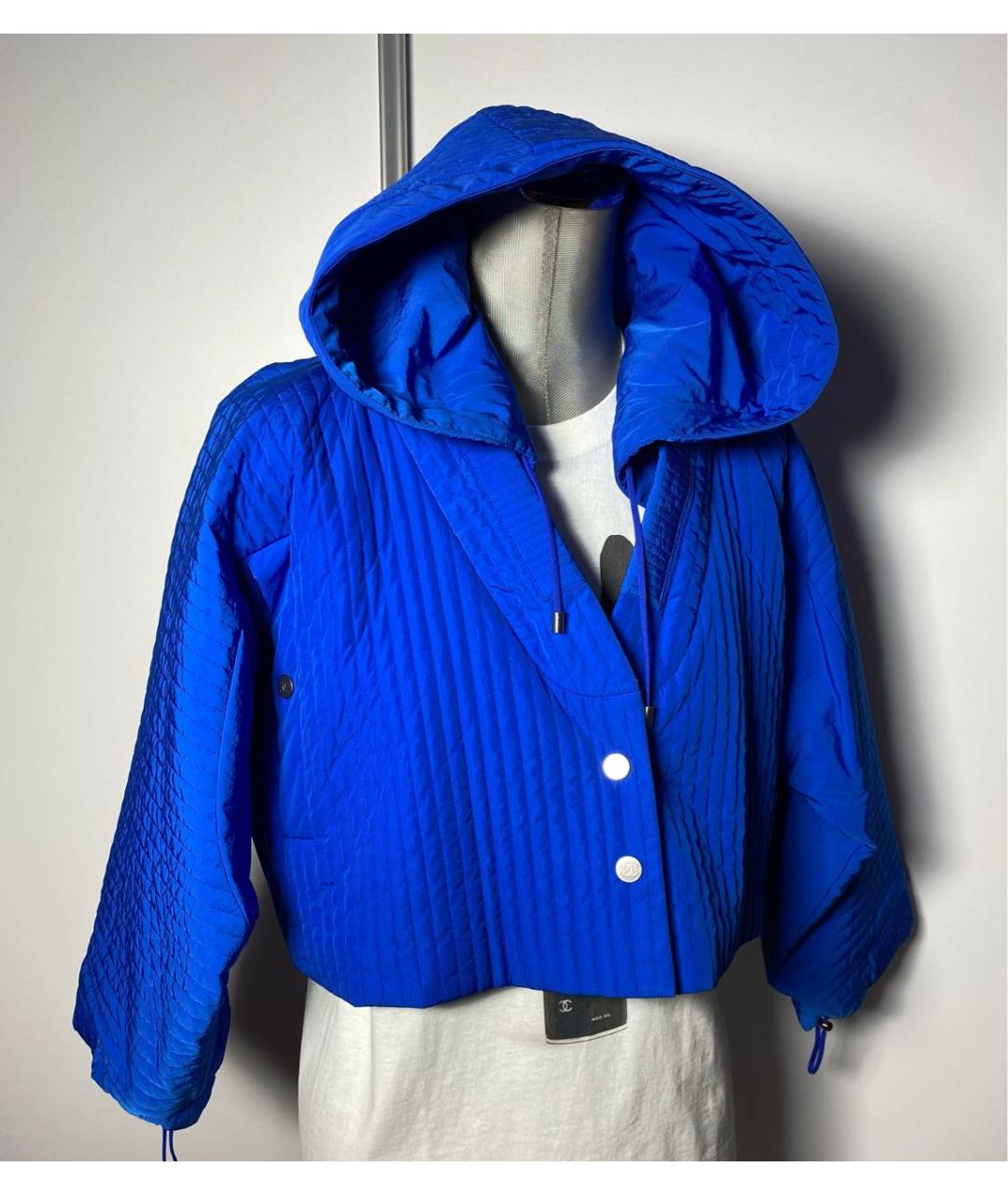 CHANEL Синяя полиамидовая куртка, фото 5