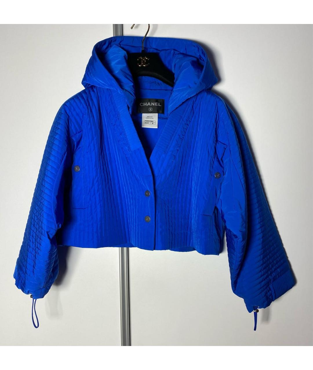 CHANEL Синяя полиамидовая куртка, фото 9