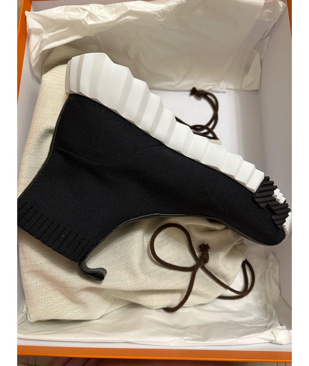 HERMES PRE-OWNED Черные текстильные кроссовки, фото 7