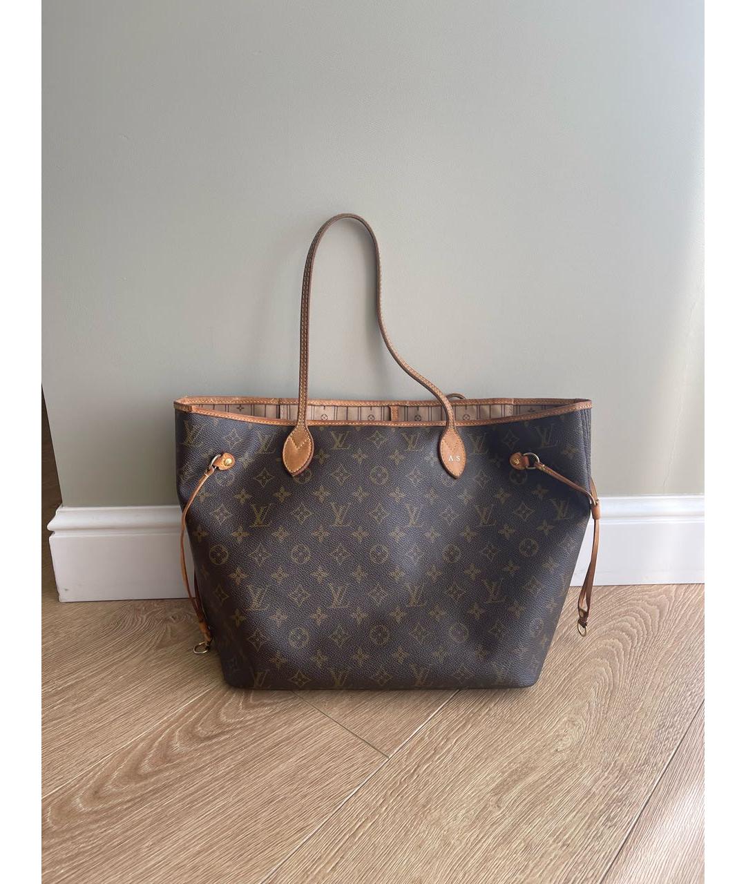 LOUIS VUITTON Коричневая сумка тоут из искусственной кожи, фото 2