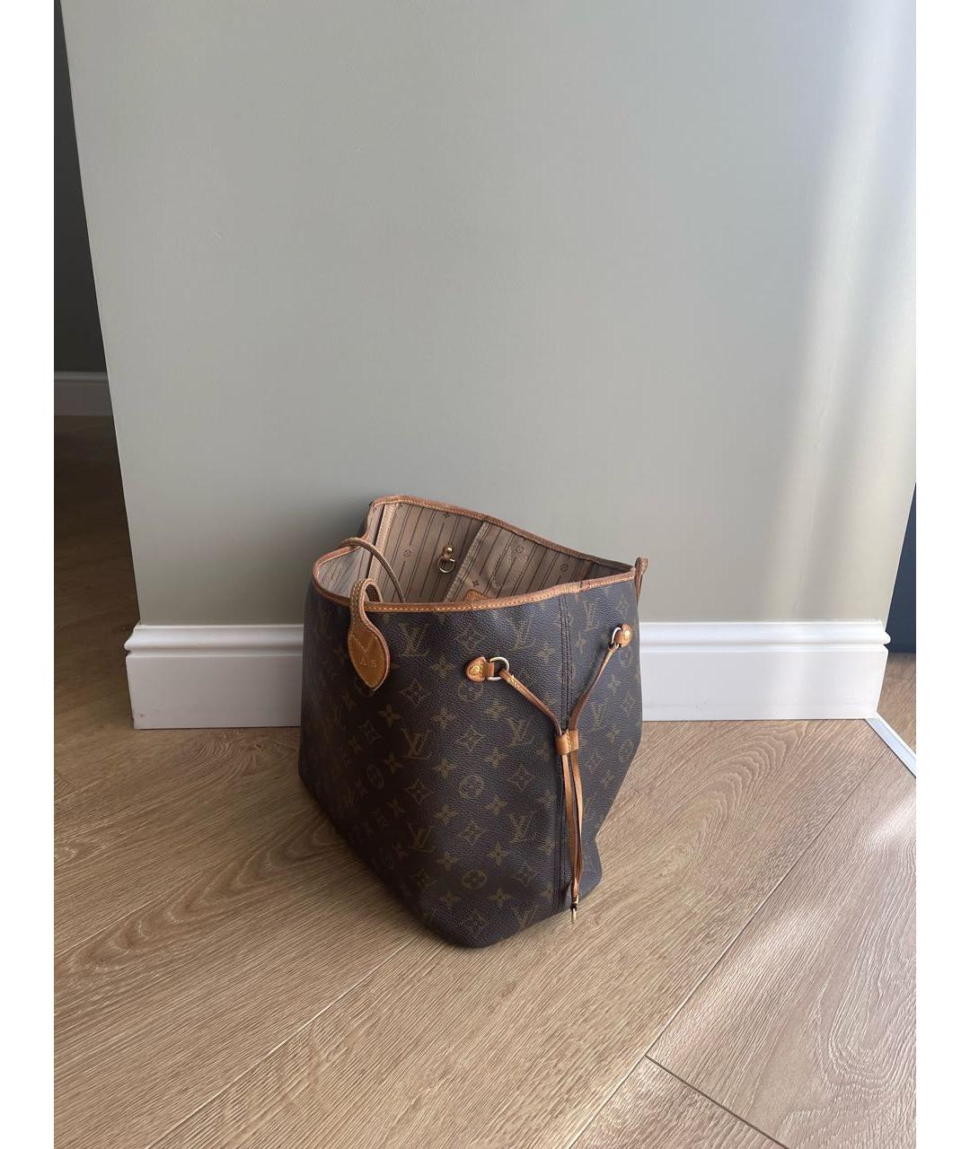 LOUIS VUITTON Коричневая сумка тоут из искусственной кожи, фото 4