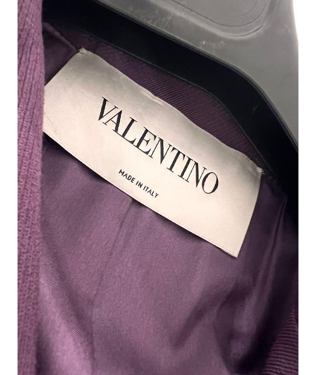 VALENTINO Фиолетовое шерстяное пальто, фото 4
