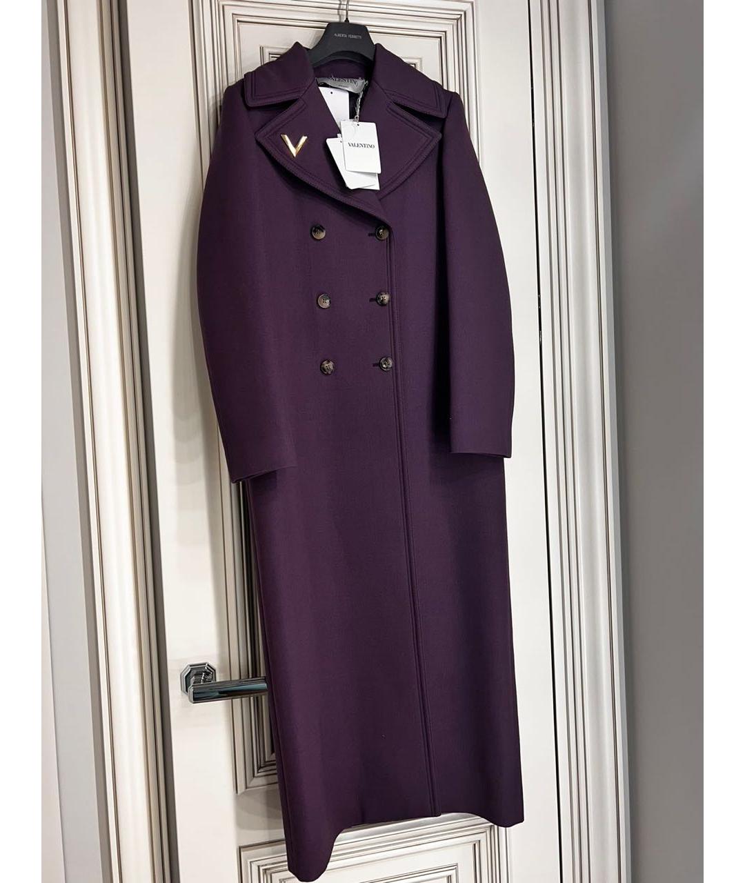 VALENTINO Фиолетовое шерстяное пальто, фото 9