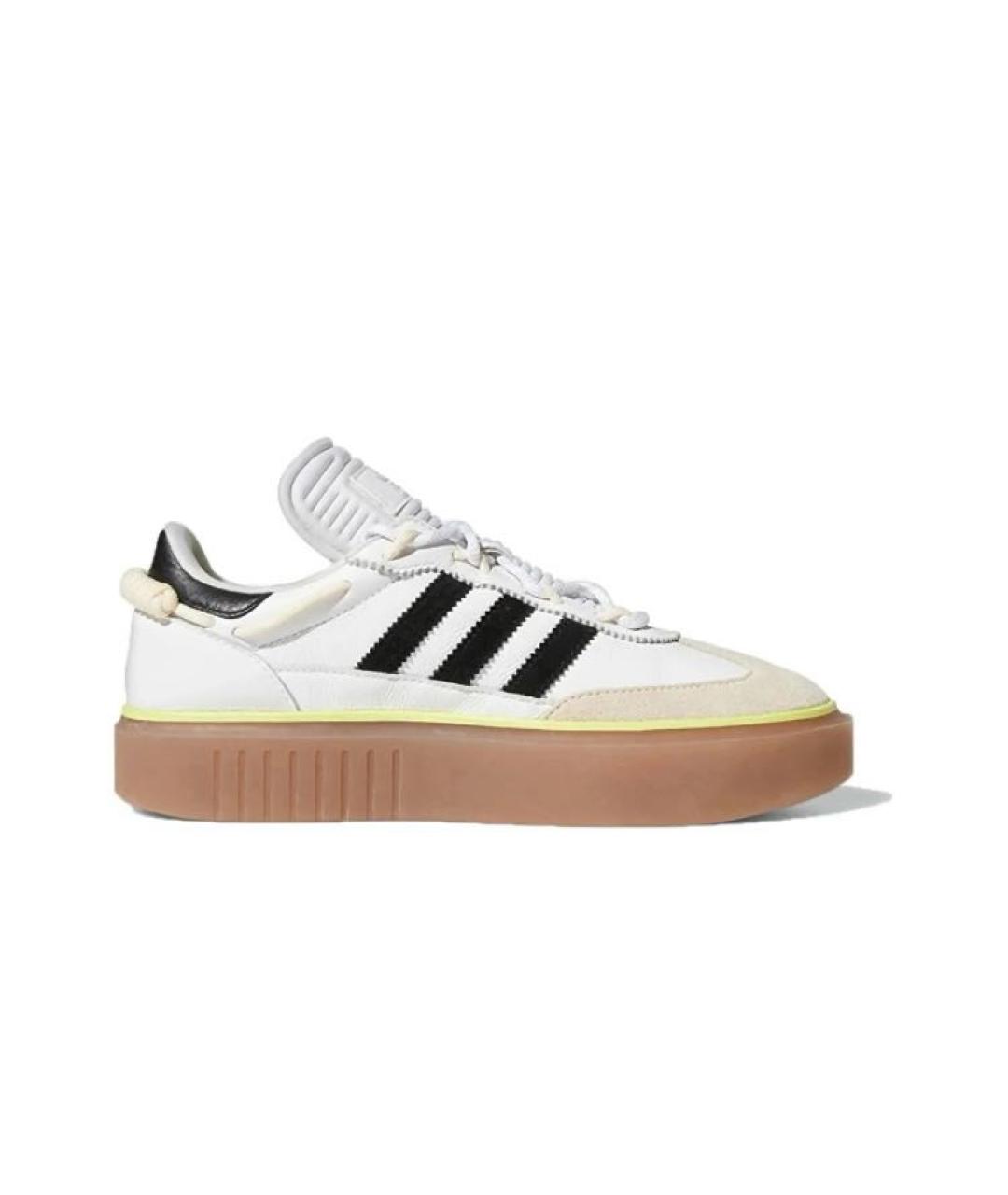 ADIDAS Белые кожаные кеды, фото 1