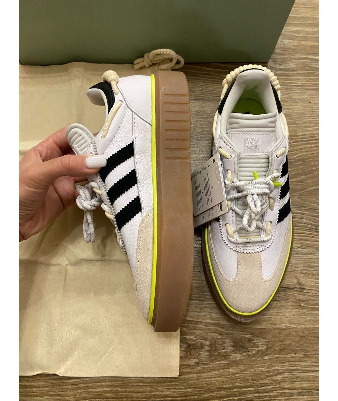 ADIDAS Белые кожаные кеды, фото 4