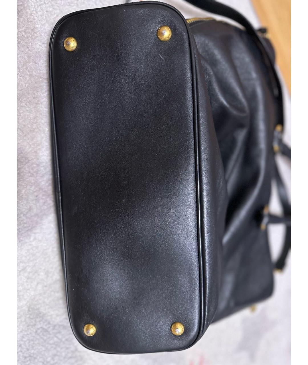 PRADA Черная кожаная сумка тоут, фото 3