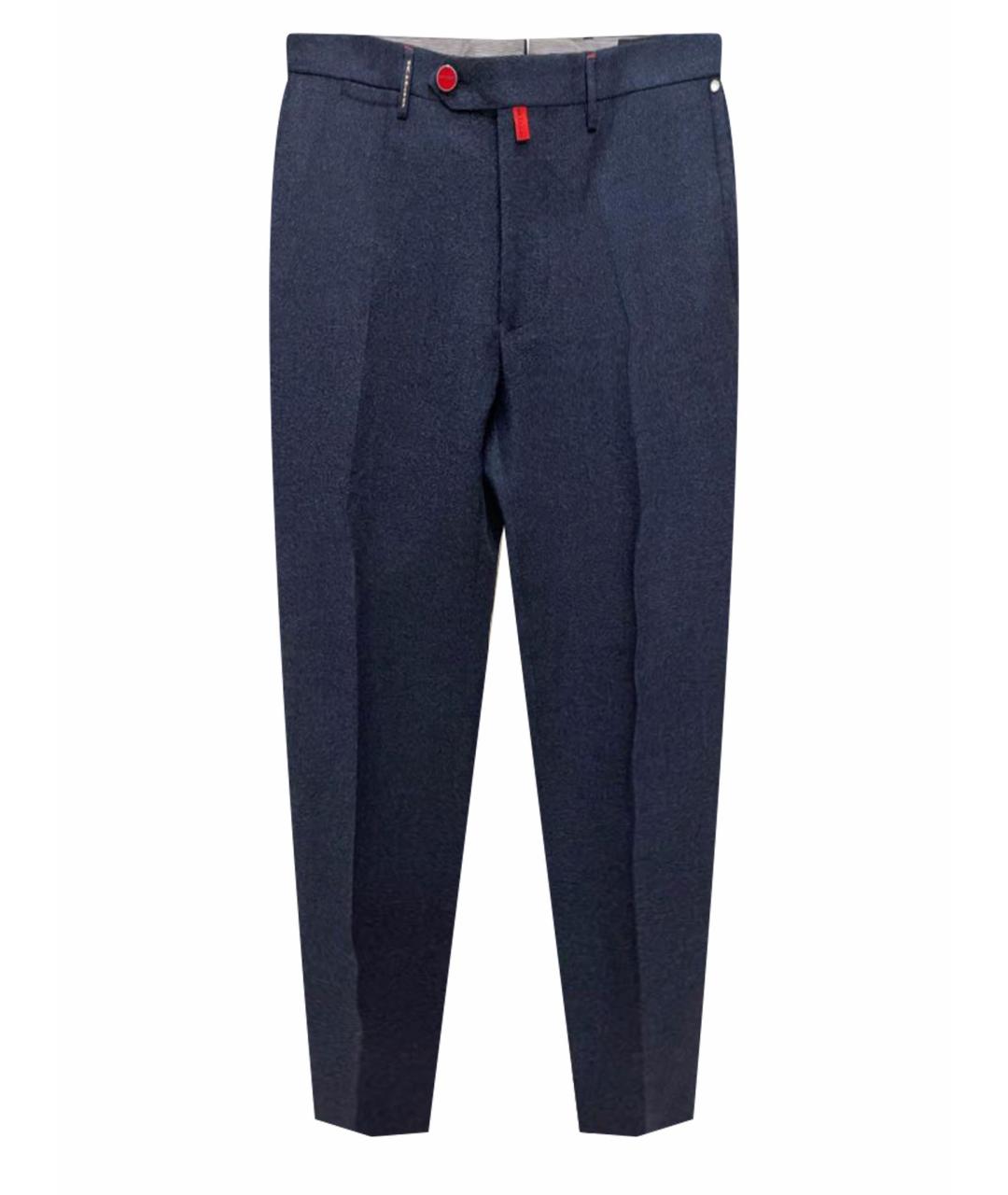 KITON Темно-синие шерстяные повседневные брюки, фото 1
