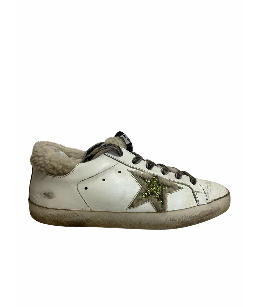 GOLDEN GOOSE DELUXE BRAND Белые кожаные кеды, фото 1