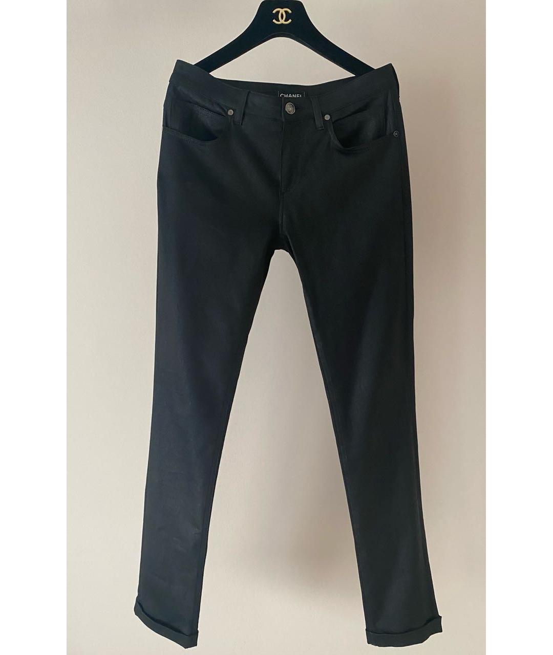 CHANEL PRE-OWNED Черные хлопко-полиэстеровые прямые джинсы, фото 9
