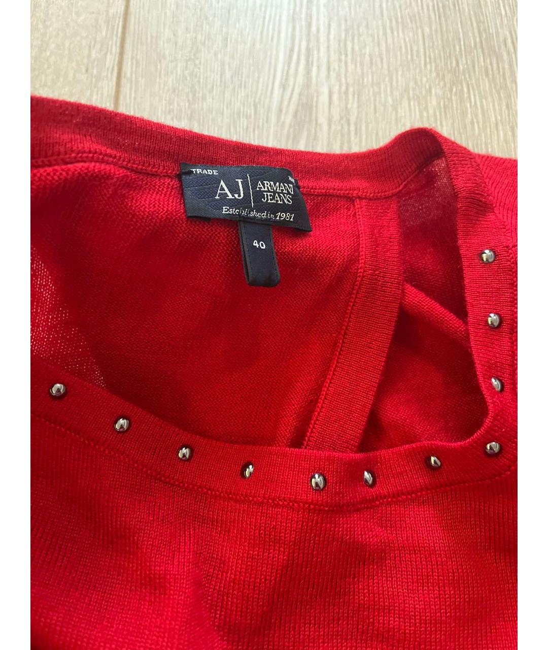 ARMANI JEANS Красный джемпер / свитер, фото 3