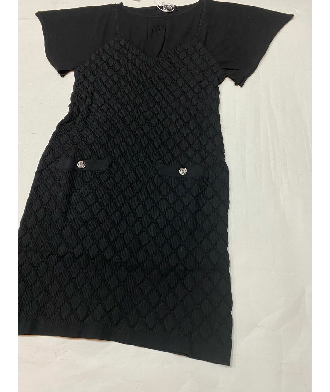 CHANEL PRE-OWNED Черное хлопковое повседневное платье, фото 2