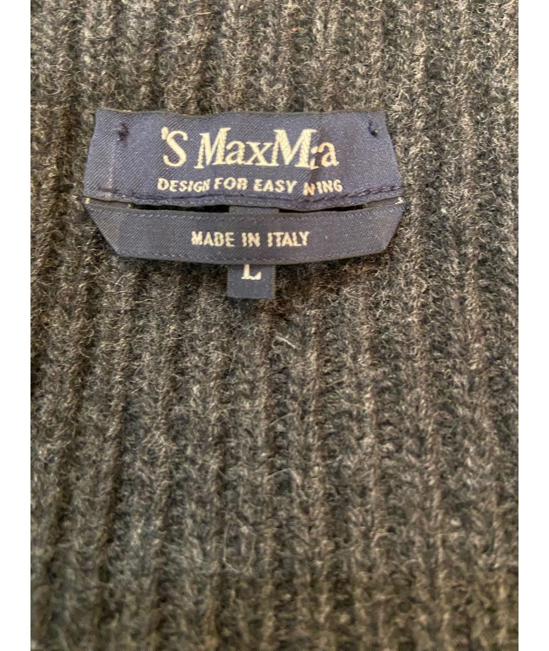 'S MAX MARA Серый шерстяной джемпер / свитер, фото 3