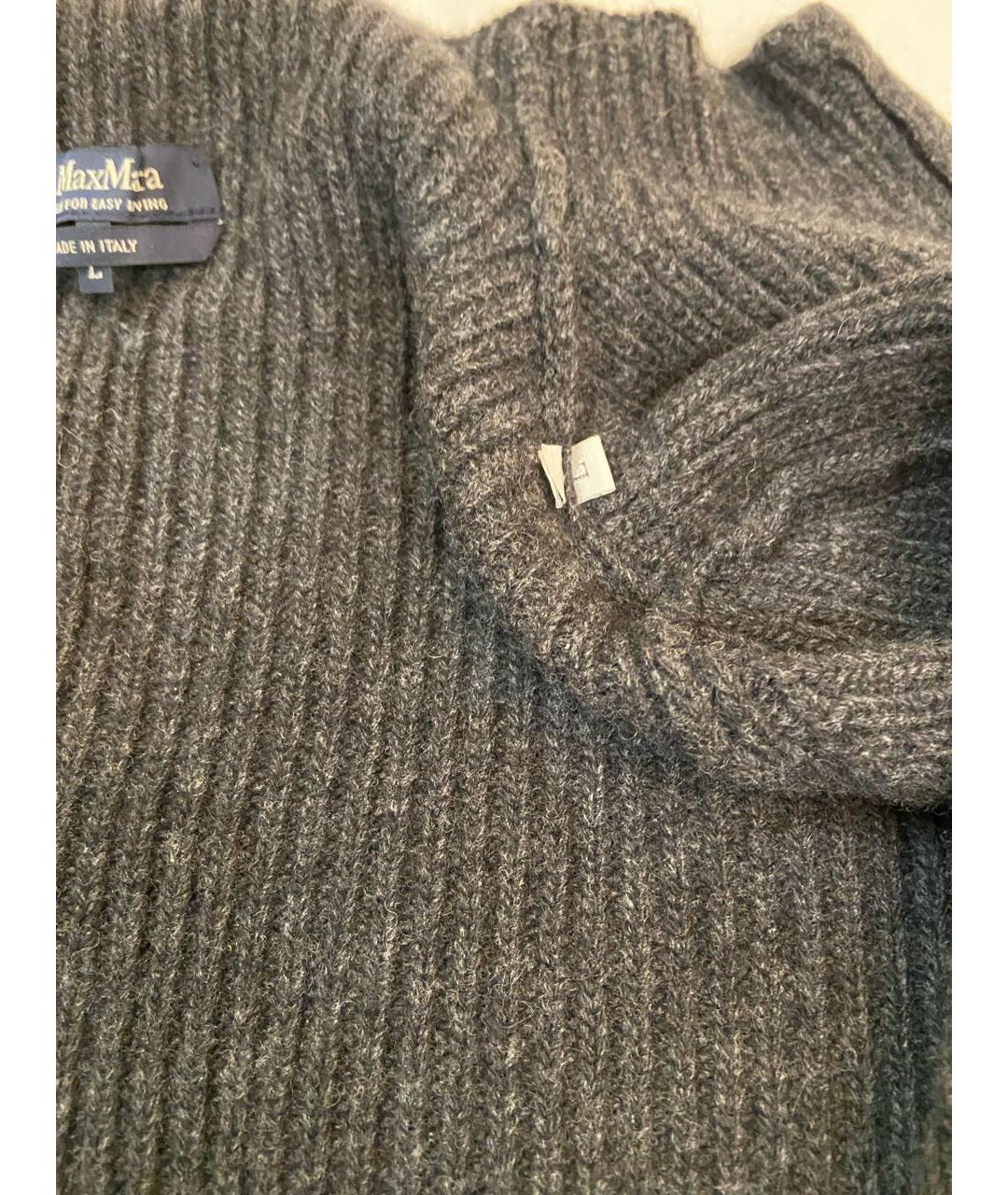 'S MAX MARA Серый шерстяной джемпер / свитер, фото 4