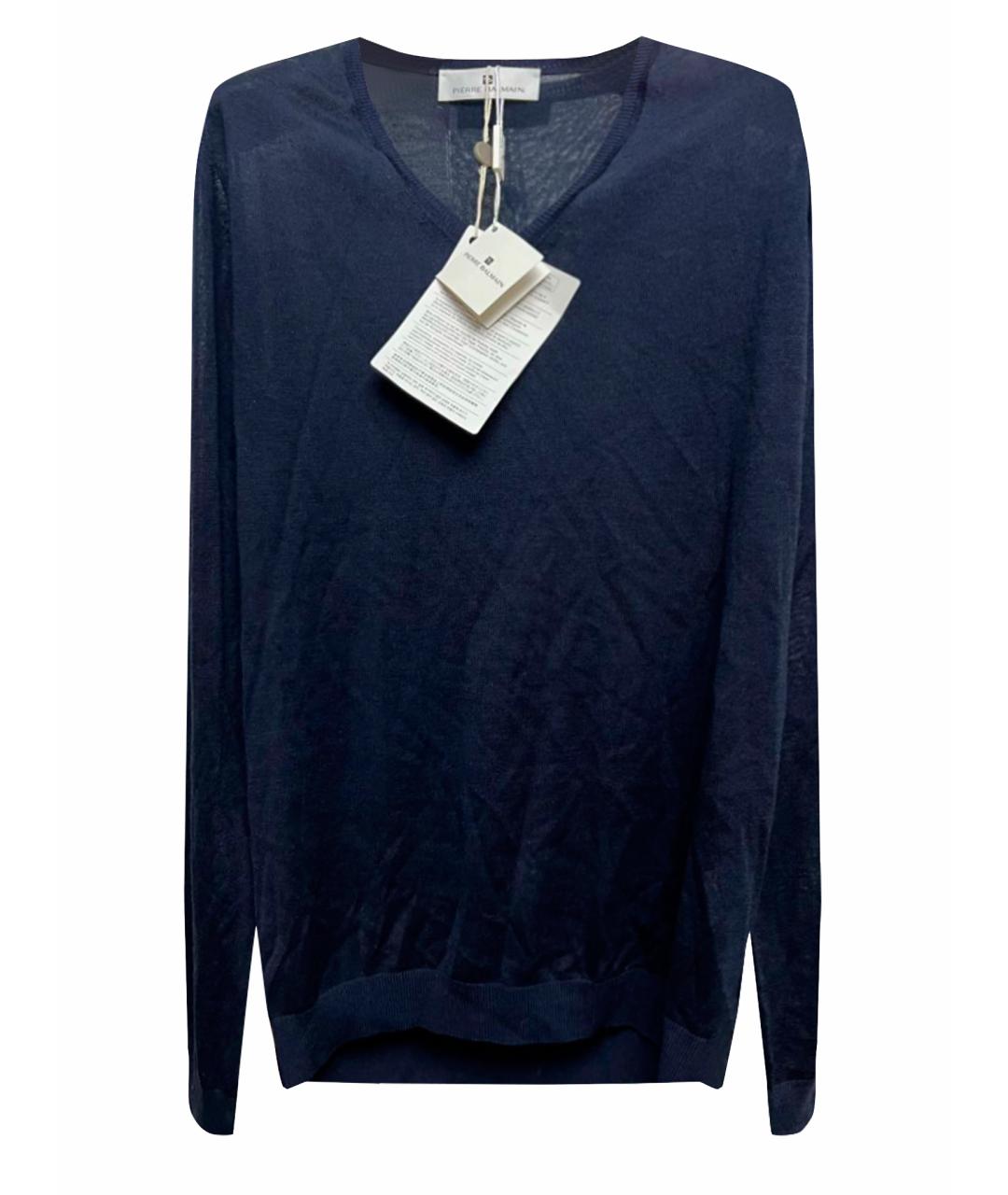 PIERRE BALMAIN Темно-синий кашемировый джемпер / свитер, фото 1