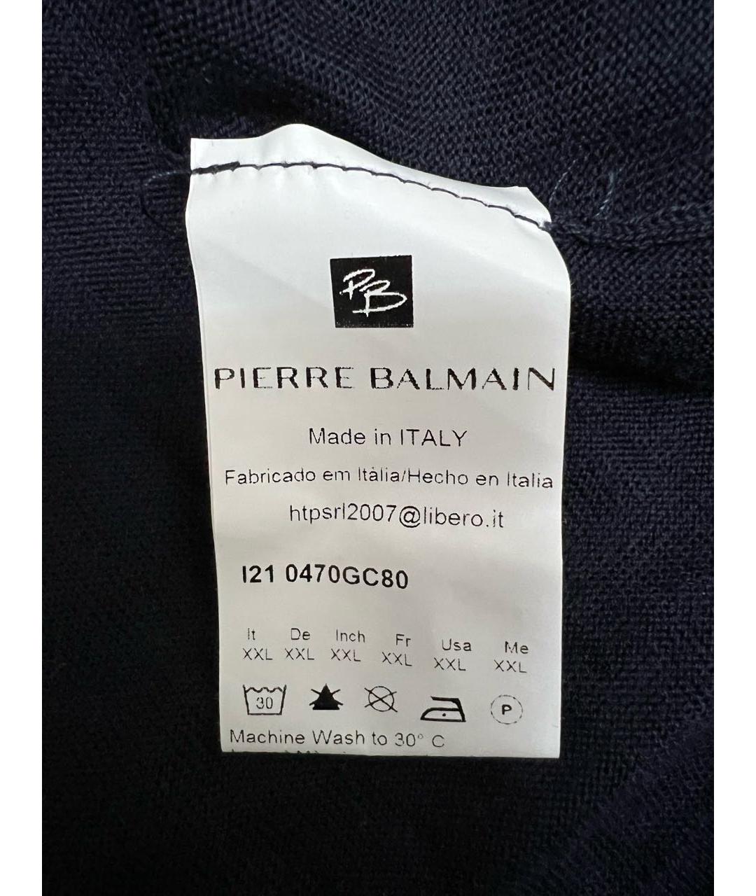 PIERRE BALMAIN Темно-синий кашемировый джемпер / свитер, фото 6