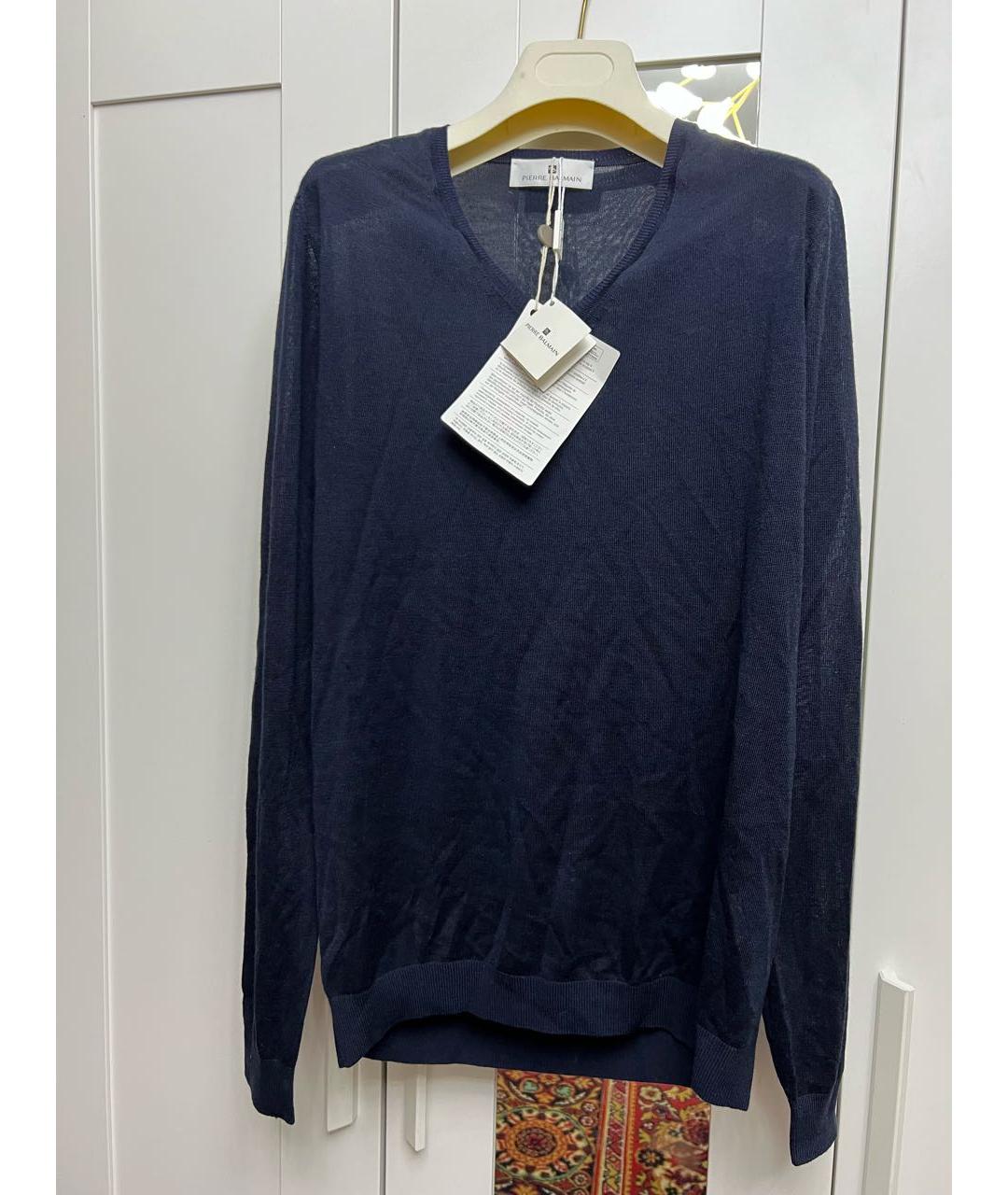 PIERRE BALMAIN Темно-синий кашемировый джемпер / свитер, фото 7