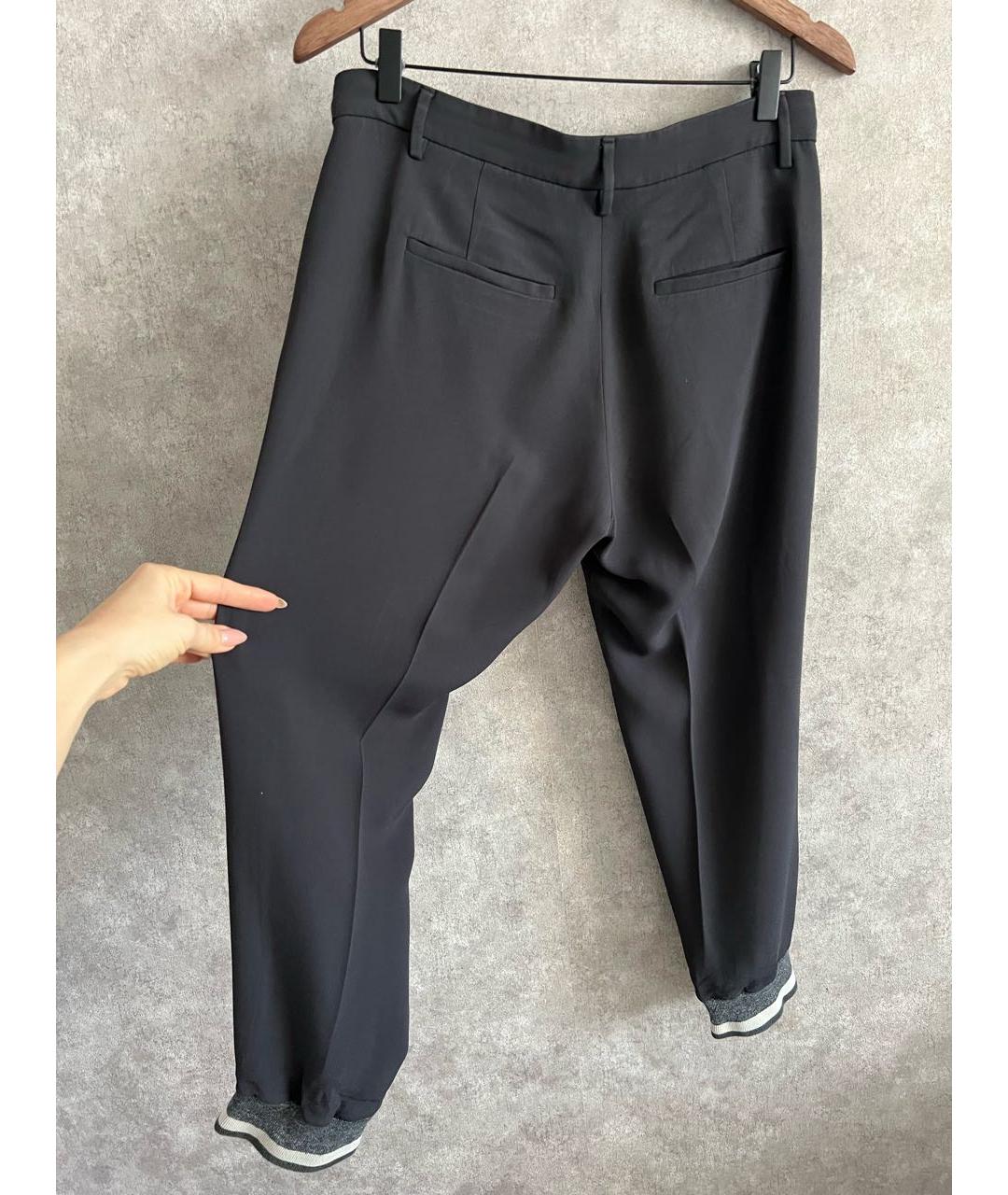 BRUNELLO CUCINELLI Серые шелковые капри, фото 2