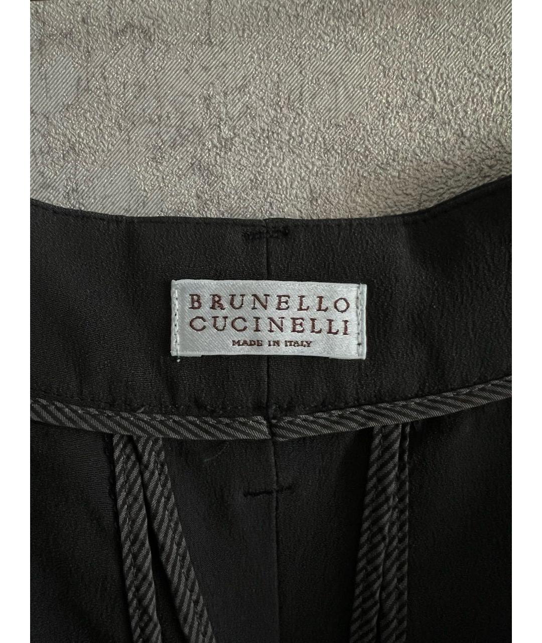 BRUNELLO CUCINELLI Серые шелковые капри, фото 5