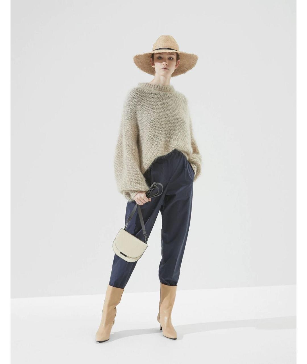 BRUNELLO CUCINELLI Серые шелковые капри, фото 8