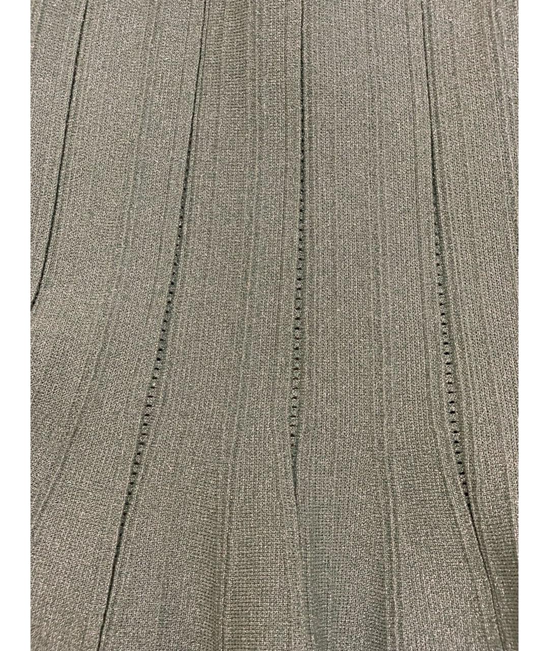 ALBERTA FERRETTI Зеленая полиамидовая юбка мини, фото 4