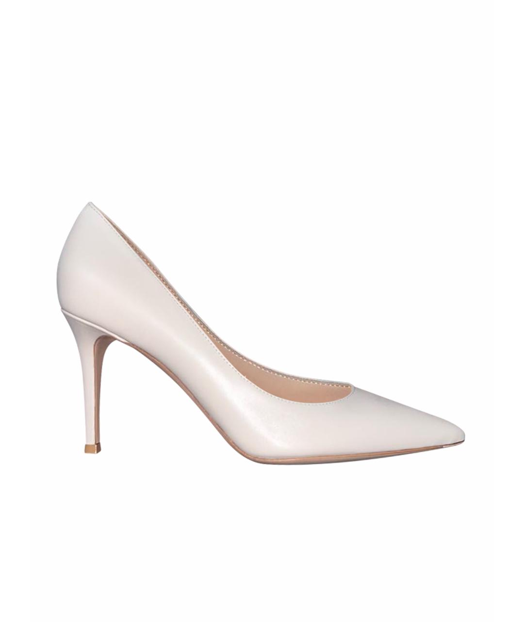 GIANVITO ROSSI Бежевые кожаные туфли, фото 1