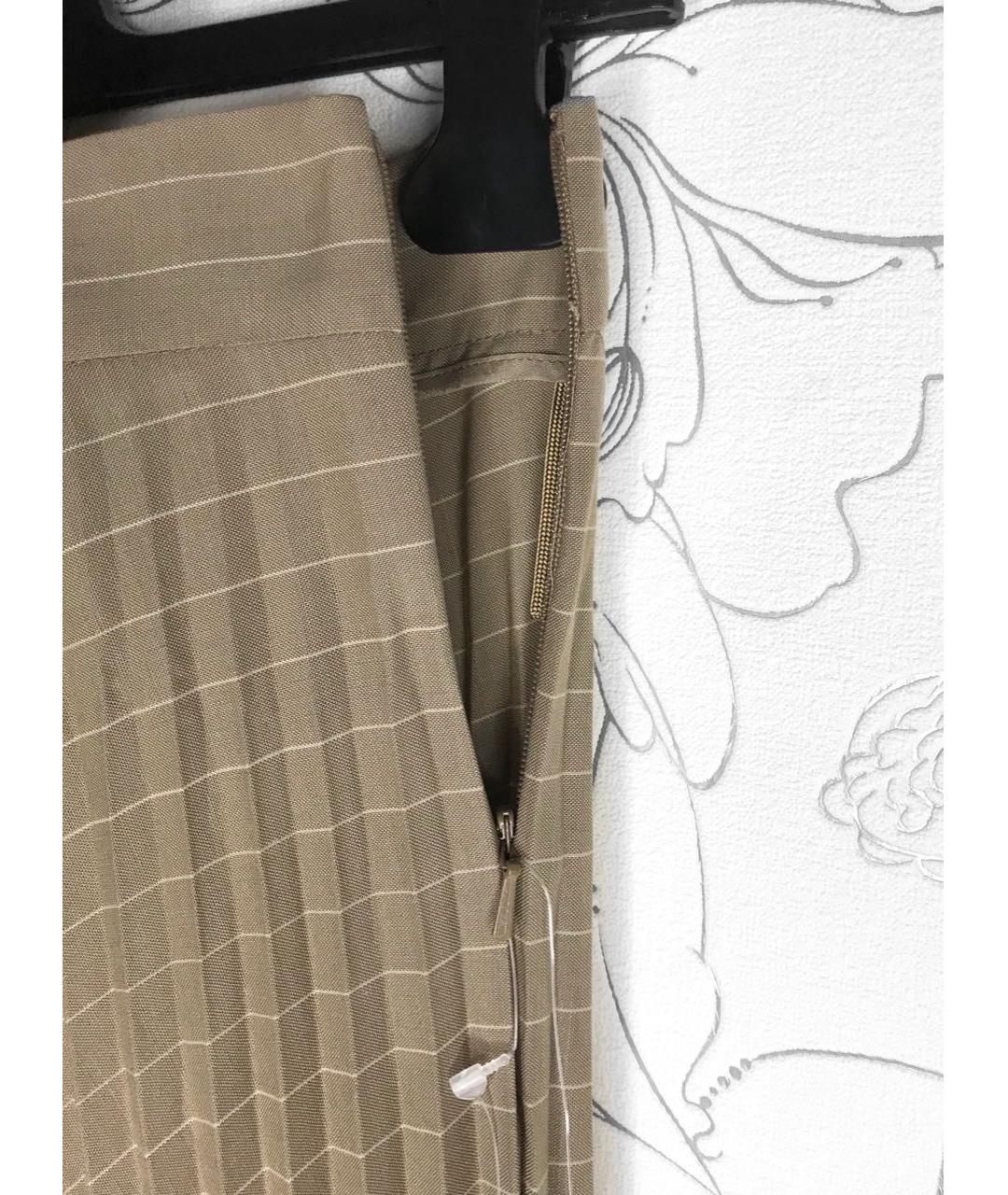 MAX MARA Коричневая шерстяная юбка миди, фото 6