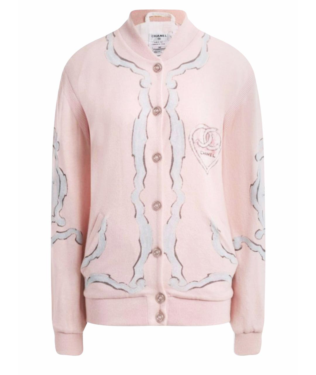 CHANEL PRE-OWNED Розовый кашемировый жакет/пиджак, фото 1