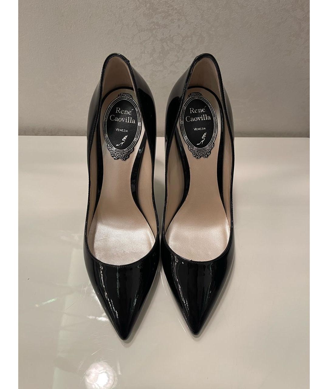 RENE CAOVILLA Черные кожаные туфли, фото 2