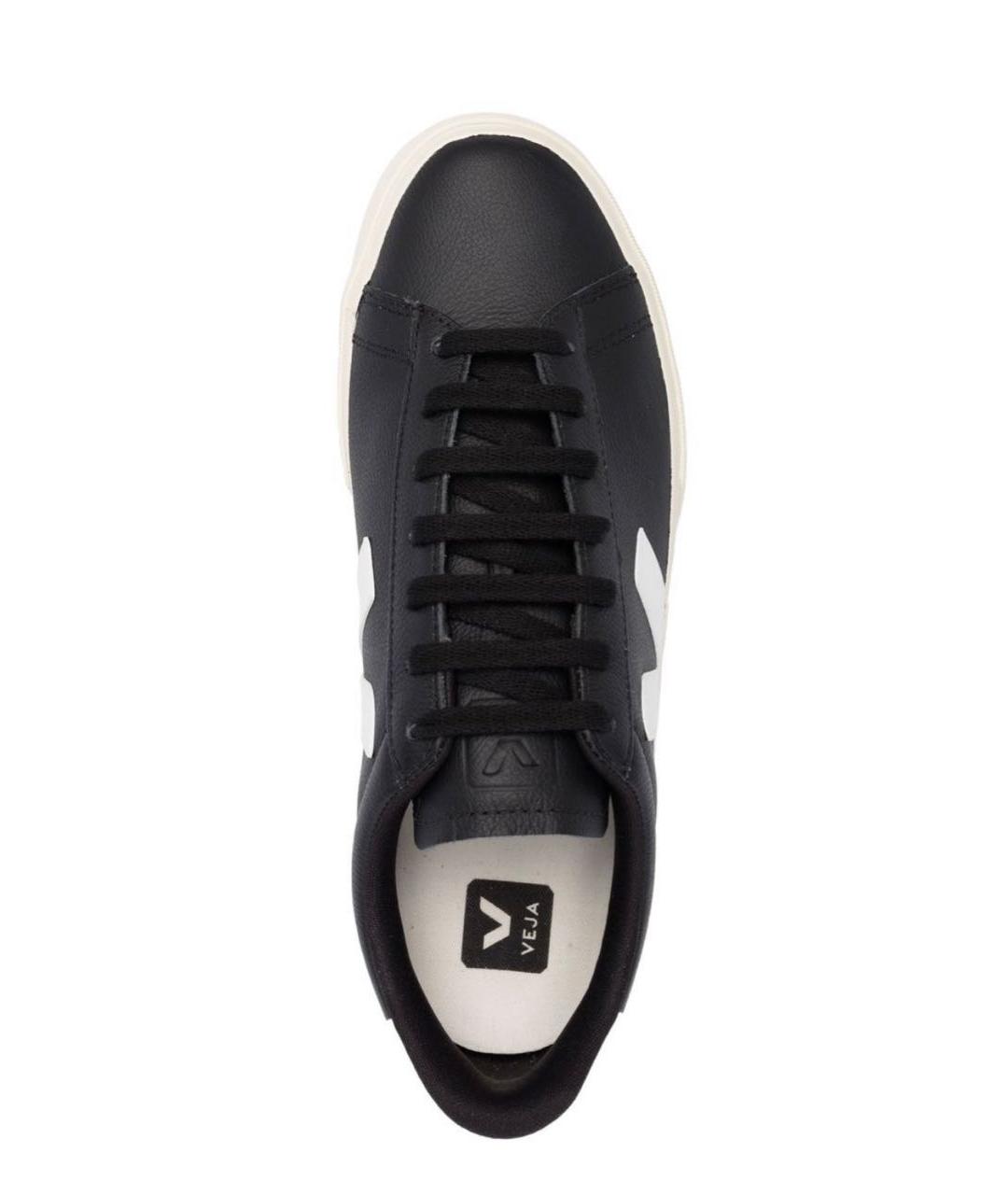 VEJA Черные кожаные низкие кроссовки / кеды, фото 3
