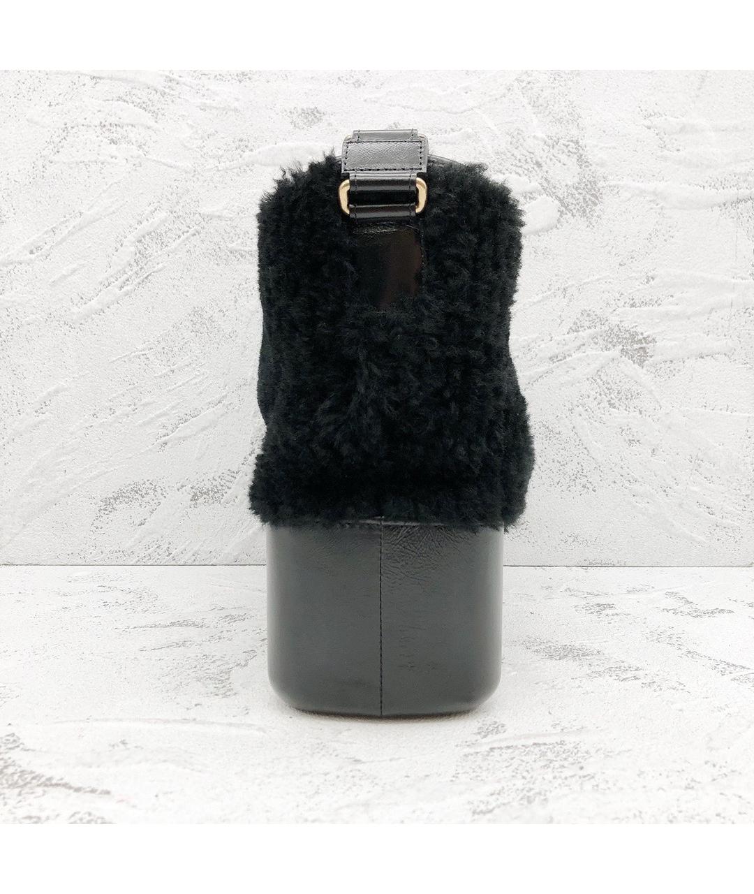 CHANEL Черная меховая сумка через плечо, фото 3