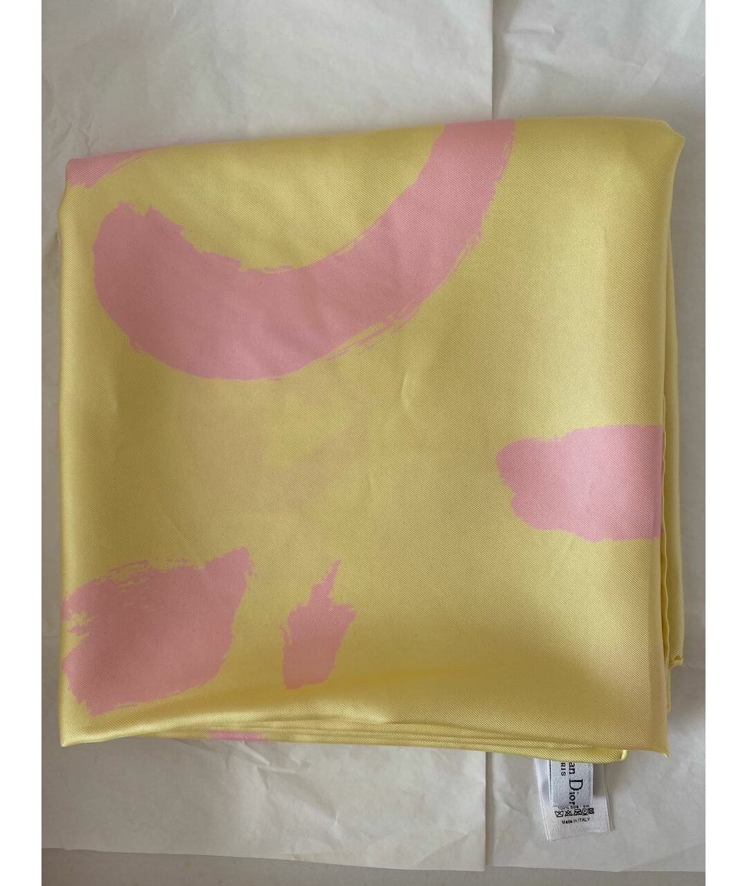 CHRISTIAN DIOR PRE-OWNED Желтый шелковый шарф, фото 7