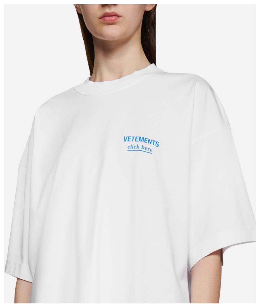 VETEMENTS Белая футболка, фото 3