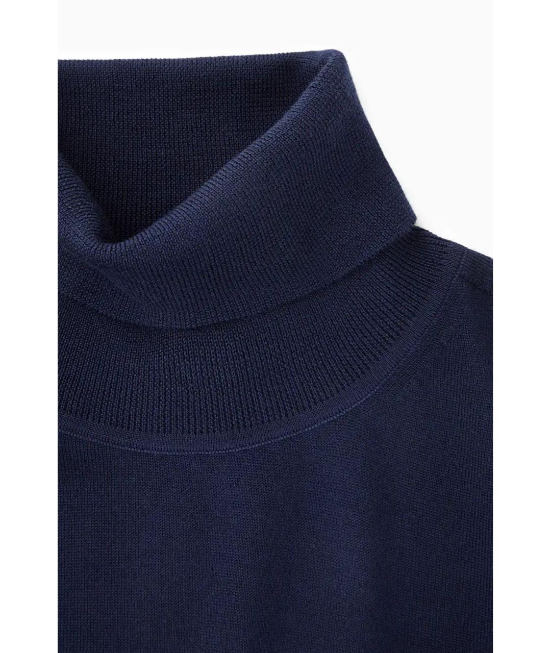 COS Синий шерстяной джемпер / свитер, фото 4