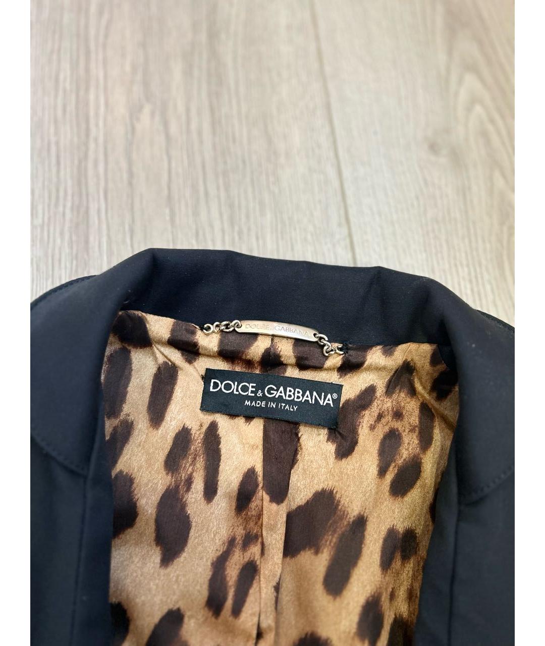 DOLCE&GABBANA Черный хлопковый жакет/пиджак, фото 4