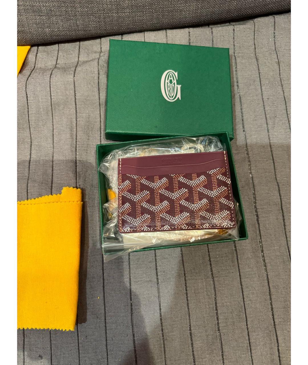 GOYARD Бордовый кардхолдер, фото 3