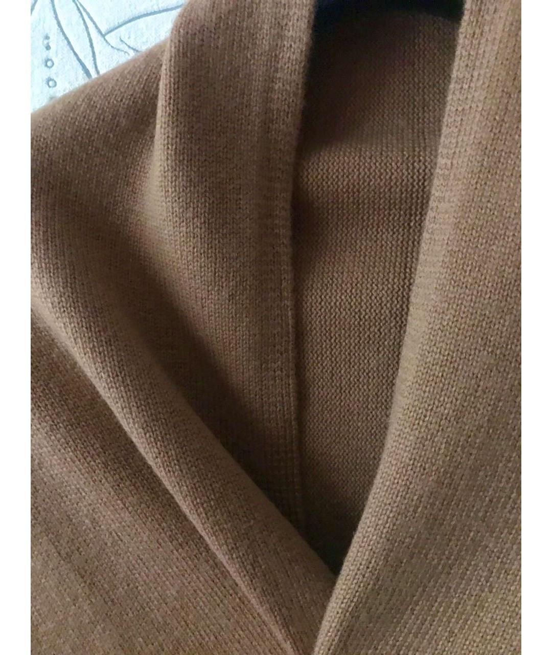 'S MAX MARA Коричневый шерстяной шарф, фото 7