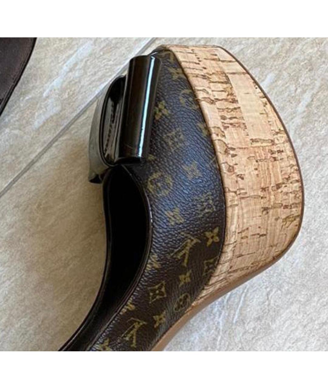 LOUIS VUITTON PRE-OWNED Коричневые кожаные туфли, фото 7