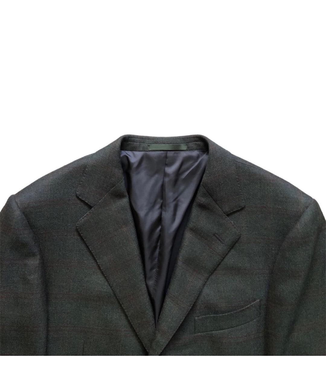 ERMENEGILDO ZEGNA Коричневый шерстяной пиджак, фото 2
