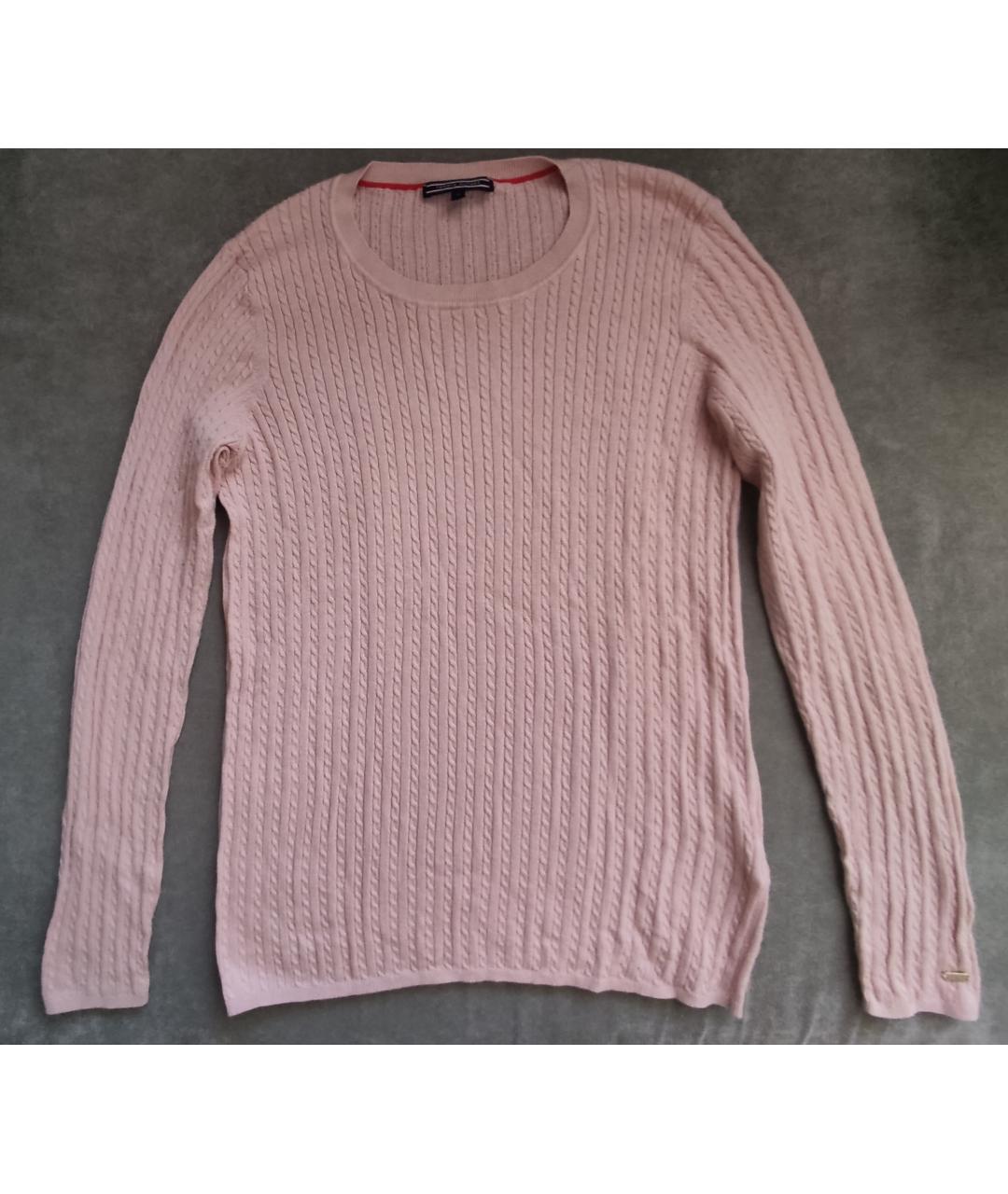 TOMMY HILFIGER Розовый хлопковый джемпер / свитер, фото 9