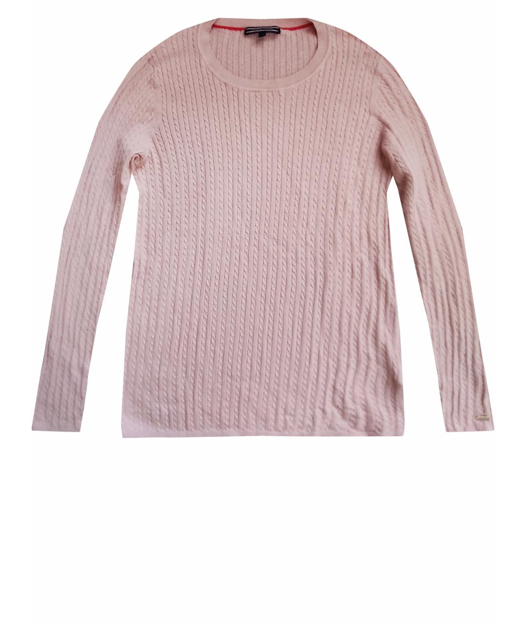 TOMMY HILFIGER Розовый хлопковый джемпер / свитер, фото 1