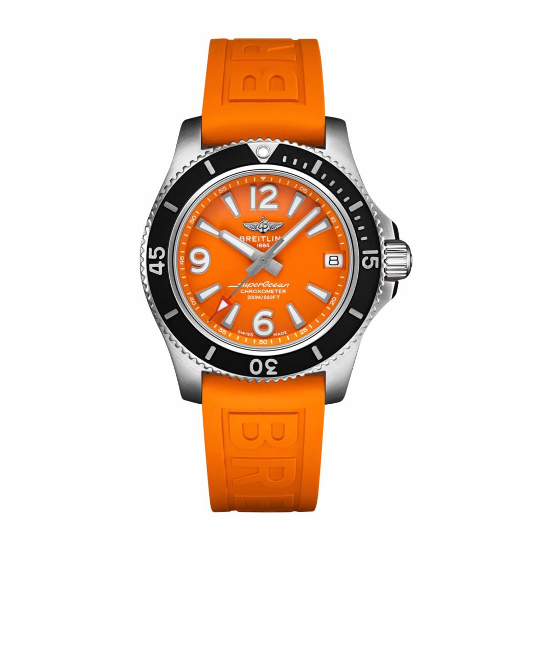BREITLING Оранжевое стальные часы, фото 1