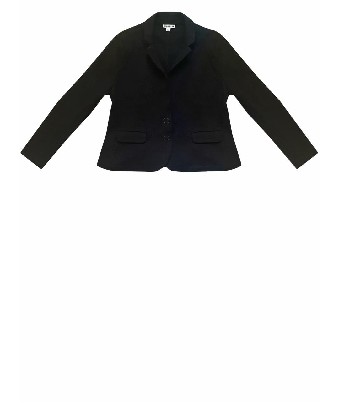 WHISTLES Черный хлопковый жакет/пиджак, фото 1