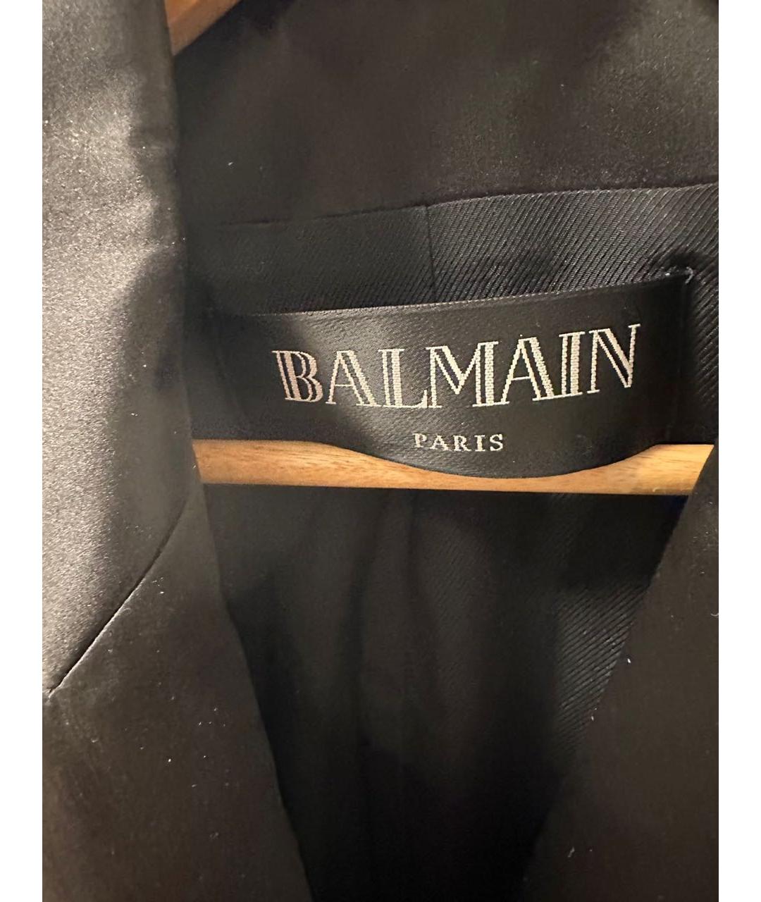 BALMAIN Черный твидовый жакет/пиджак, фото 3