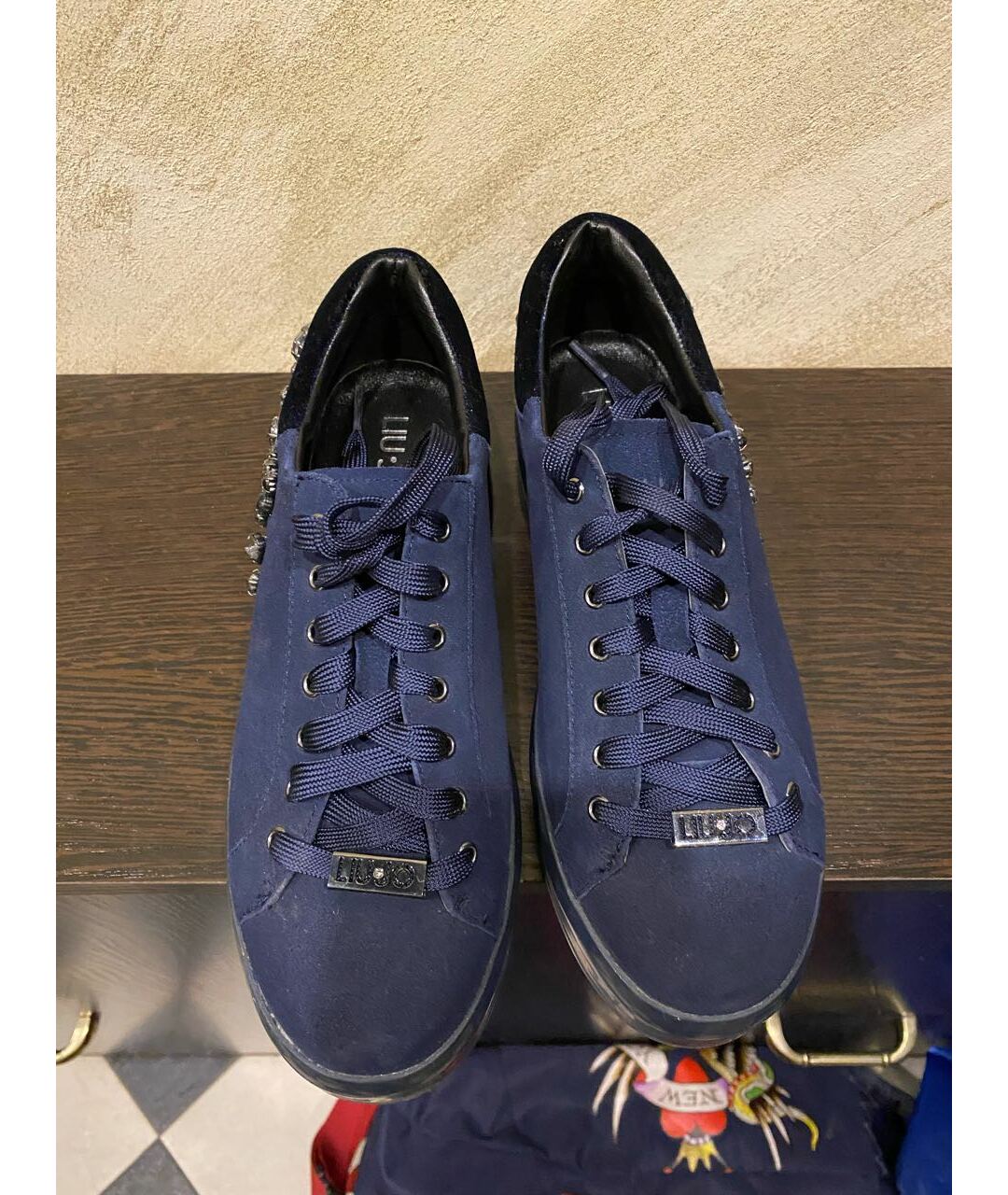 LIU JO Синие текстильные кроссовки, фото 2